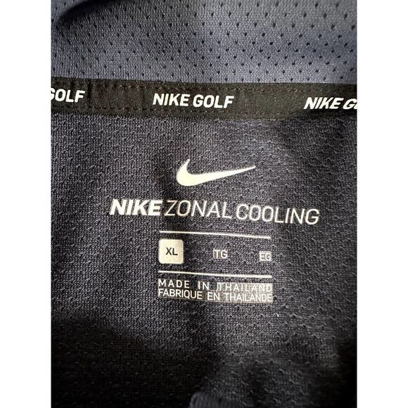 Nike Golf Dri Fit Zonal Cooling Grey Striped Polo Shirt XL - Picture 7 of 9